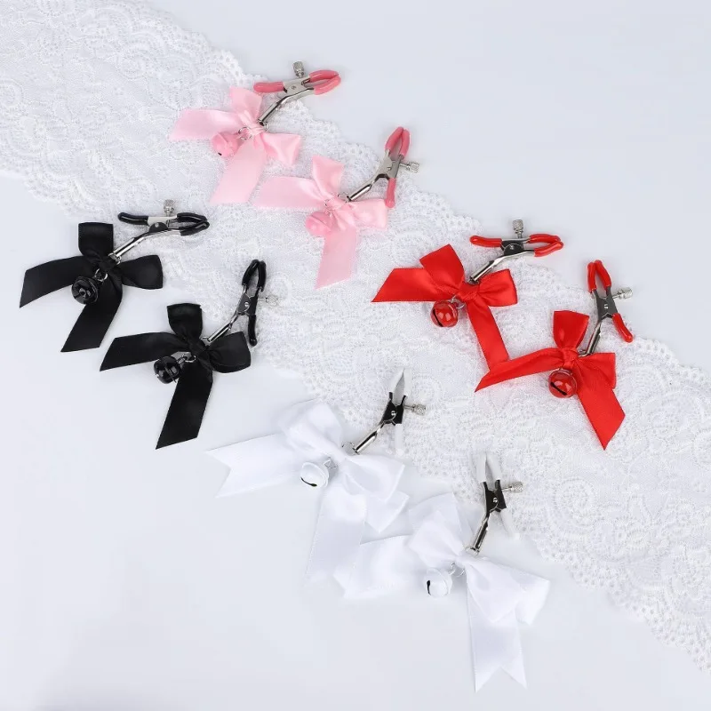 Милая черно-розовая женщина сексуальный регулируемый зажим для сосков грудь SM