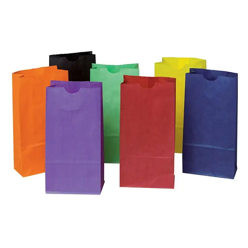 

Paper Bags, 4" x 8", Bright Colors, 28 Per Pack, 6 Packs