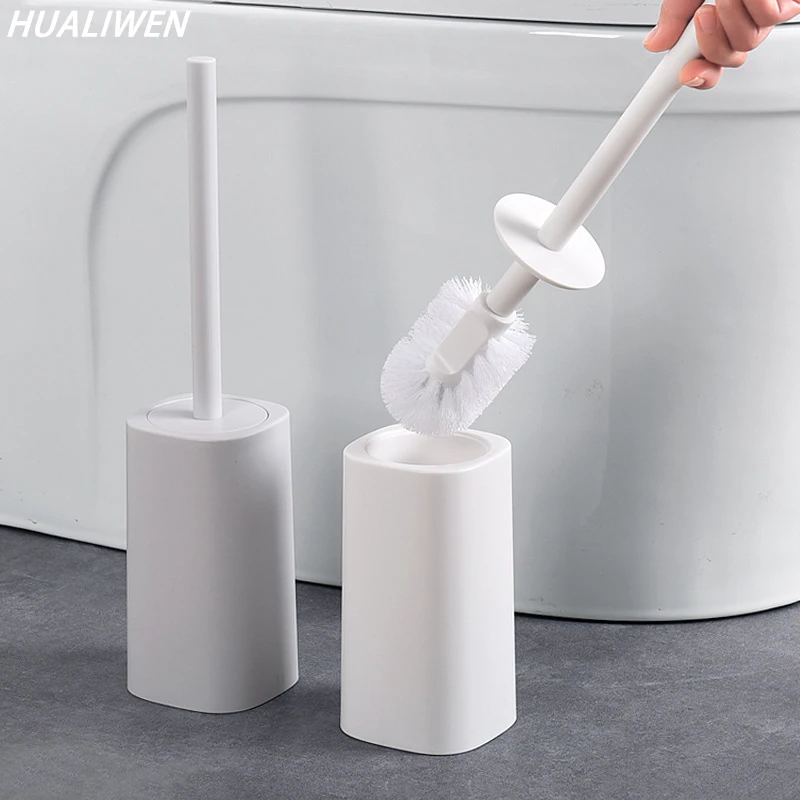 

Long Handle Toilet Brush Set Modern Bathroom Cleaning Brush Floor Stand Corner Clean Tool With Holder Bathroom WC Accessories