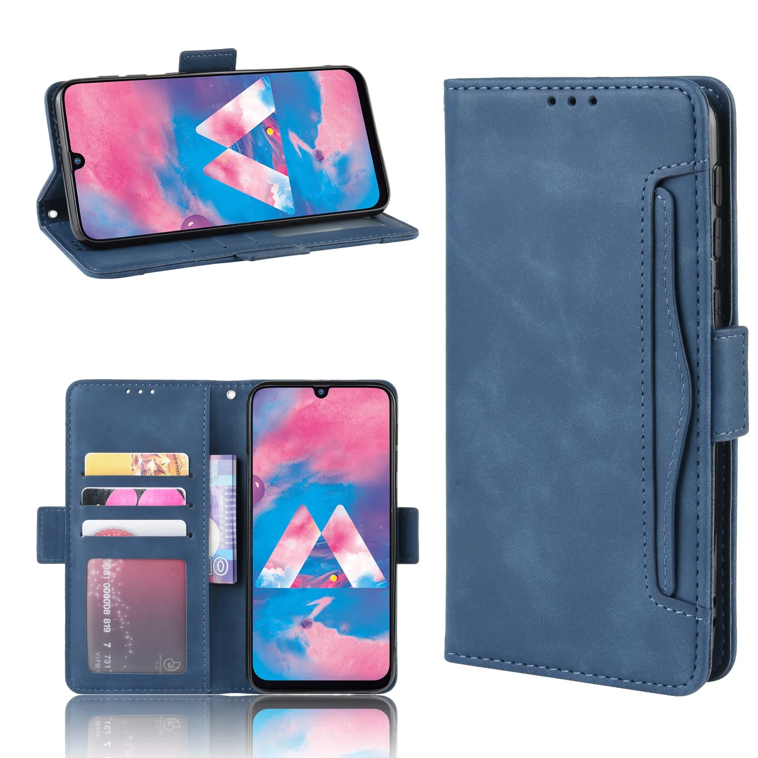 

Case for samsung M10S M30S M21 M11 M62 F62 F52 5g M21 Flip Case Removable Card Slot PU Leather Cover for A20 A30 Case Wallet