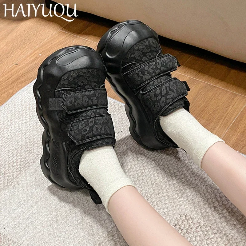 Замшевые женские хлопковые туфли на плоской подошве зимние ботинки платформе