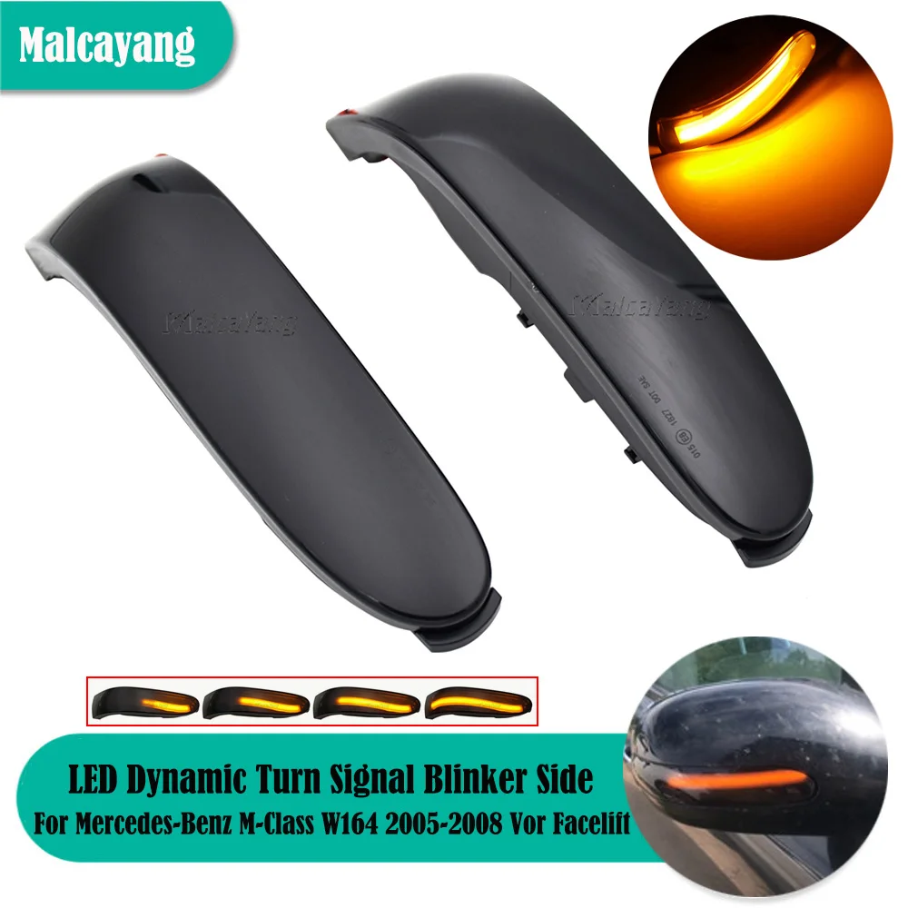 

2X динамический мигающий боковой зеркальный индикатор светодиодная лампа для Mercedes Benz M GL Класс W164 X164 2005-2008 R класс W251 автомобильные аксессуары