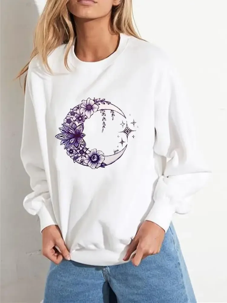 

Повседневные зимние весенние флисовые свитшоты с графическим принтом, модная Милая винтажная одежда с акварелью, женская одежда, пуловеры