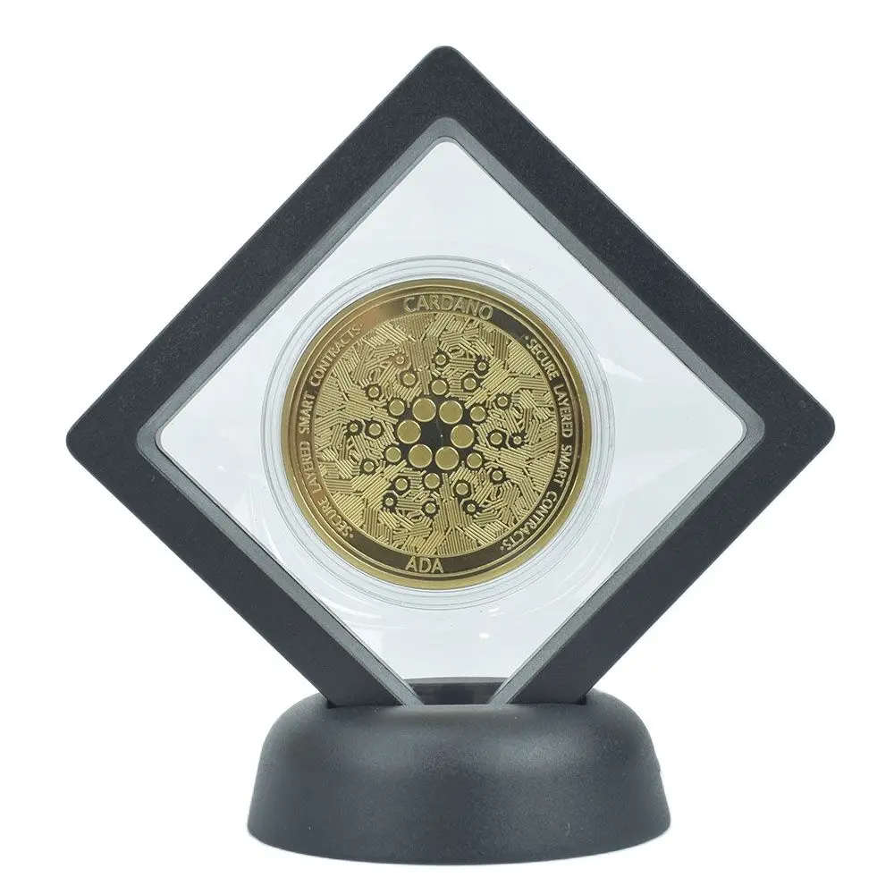 Модный подарок Биткоин Биткойн Бит монета ряби эфириум доге криптовалюта металлическая памятная монета с подставкой