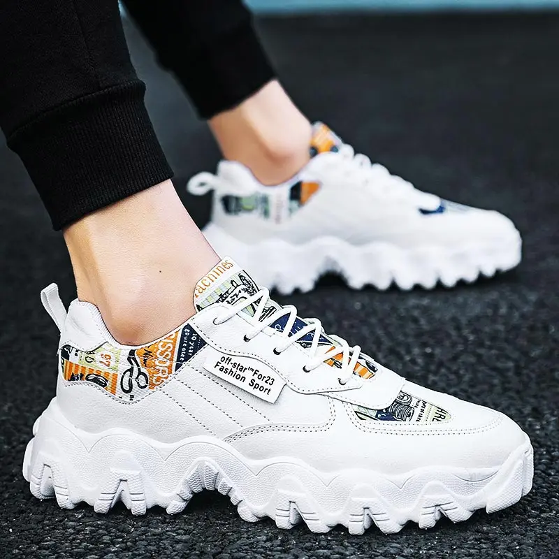 

thick bottom thick sole Sport Shoes Men Shoo Running Shoes Men's Plus Size Boys' Sports Shoes Sneakers For Teenager Trekking