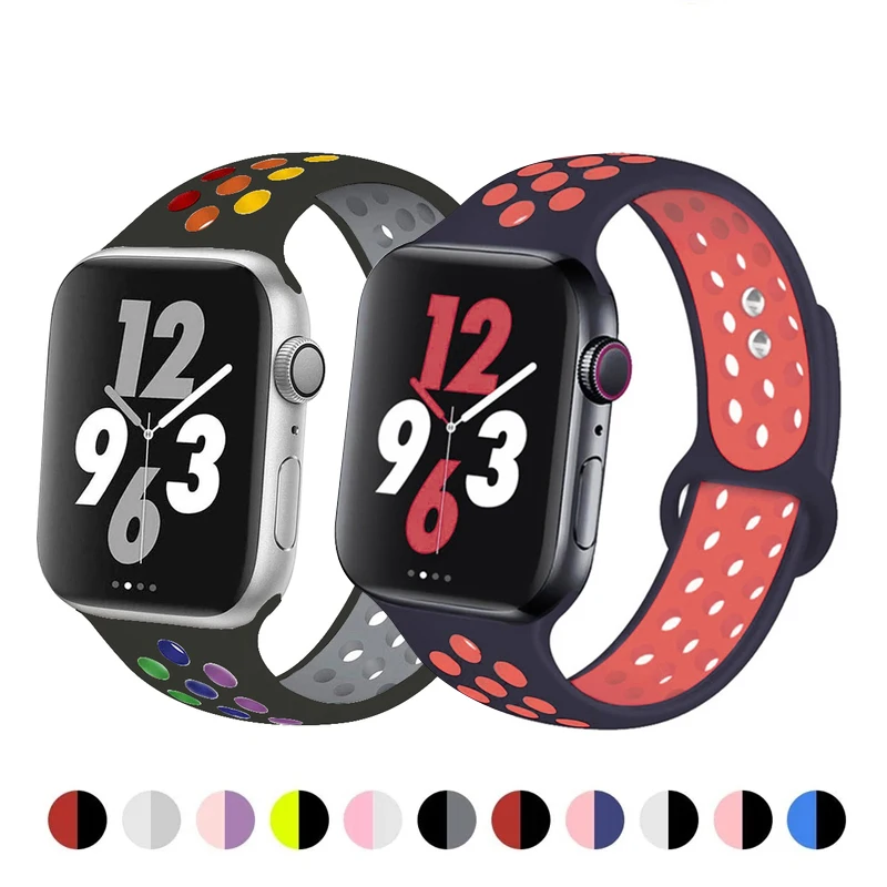 

Силиконовый ремешок для смарт-часов IWO Series 6 7 W16 W26 W37 Pro, Воздухопроницаемый браслет для смарт-часов W46 W506 W37 W27 PRO M37Plus HW22