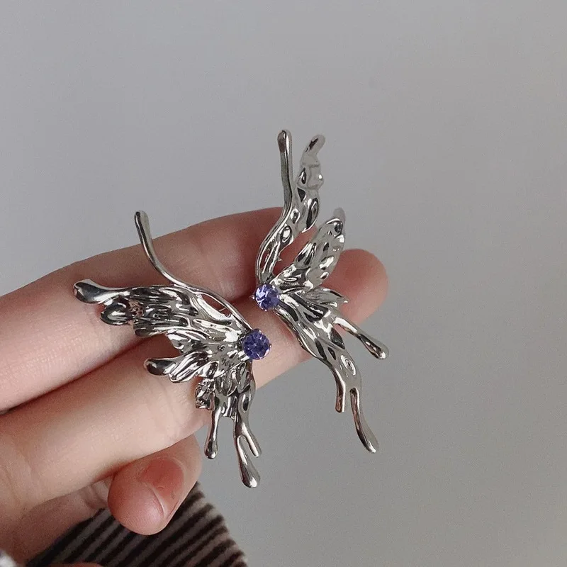 Женские металлические серьги-бабочки Y2K