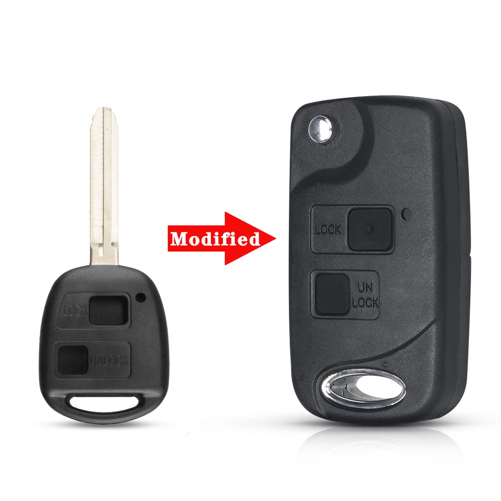 

KEYYOU складной раскладной корпус ключа автомобиля для Toyota Yaris Carina Corolla Avensis 2/3BNT чехол с дистанционным управлением TOY43 TOY47 TOY48 с кнопками