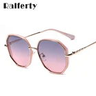 Ralferty оверсайз многоугольные женские солнцезащитные очки 2021 Новая мода винтажные большие солнечные очки анти УФ okulary przeciwsloneczne damskie