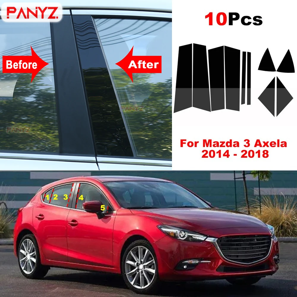 

Наклейки на автомобильные окна, столбы, двери, накладки, наклейки для Mazda 3 Axela 2014 2015 2016 2017 2018, внешние аксессуары