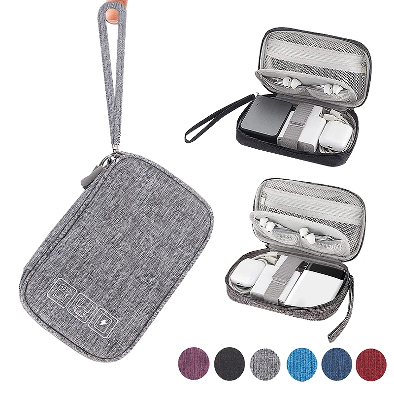 Cable Storage Bag Portable USB Data Line Organizer Travel Digital Storage Pouch Ipad Earphone Wire Charger Bag Cable Organizer