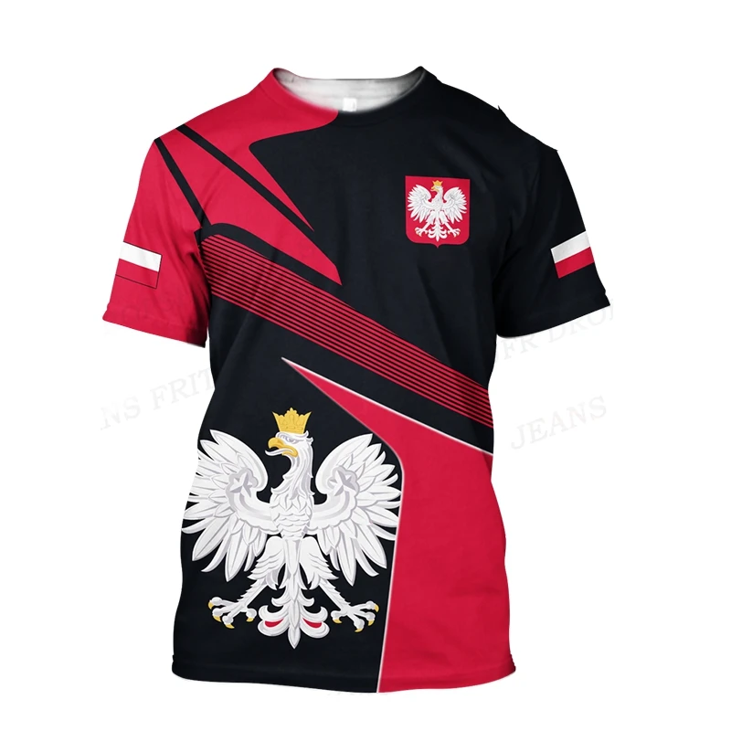 

Футболка с полированным флагом, объемная Женская модная футболка с надписью «Polska», футболка унисекс, топы большого размера в стиле Харадзюку, футболки, одежда