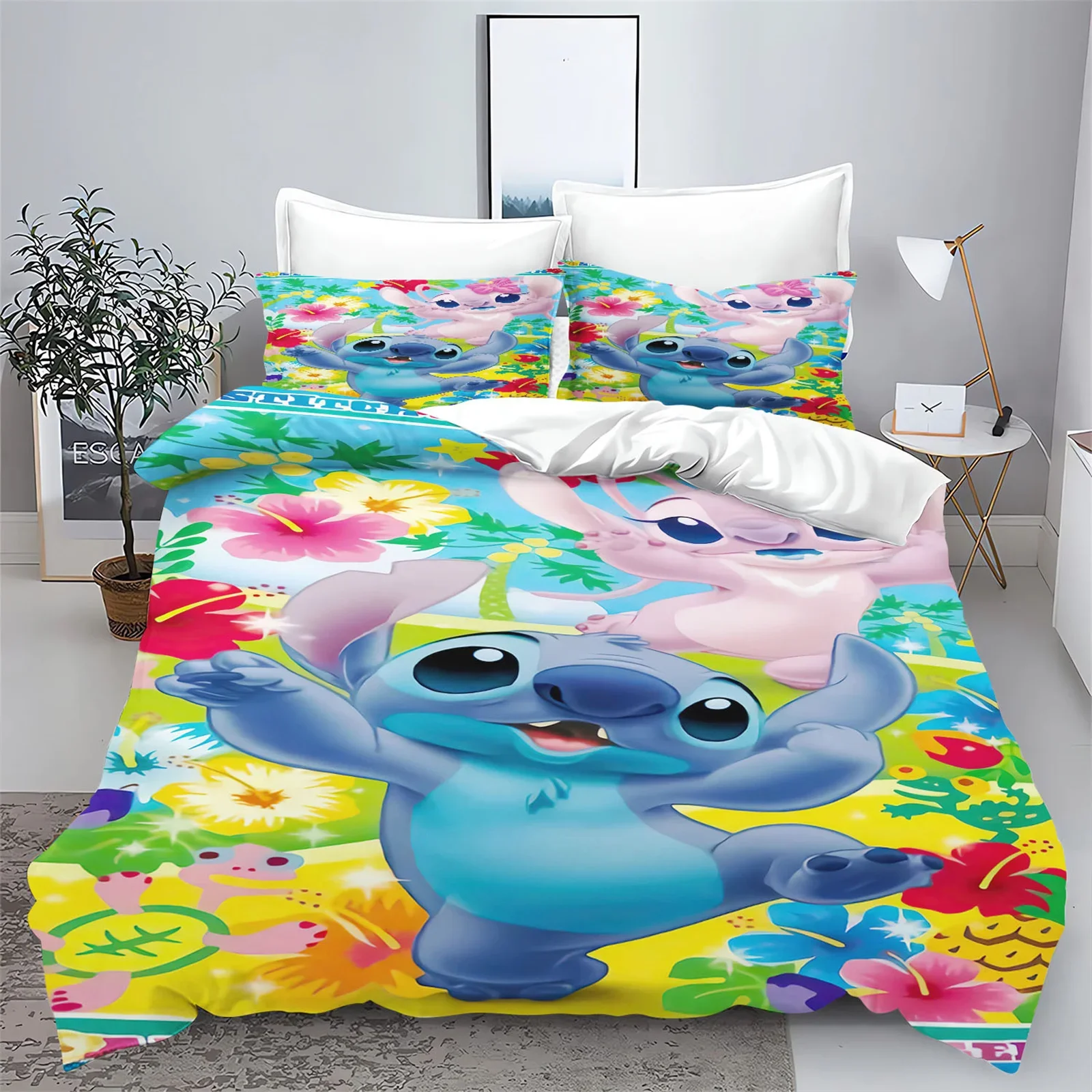 Комплект постельного белья Annie Stitch из 3 предметов с современным принтом