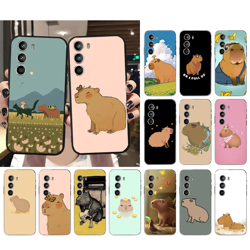 

Cartoon Capybara Phone Case for Motorola G72 G13 G32 G53 G51 G71 G31 G41 G22 G60 G52 G200 GStylus G30 G10 G20 G50 G Pure Funda