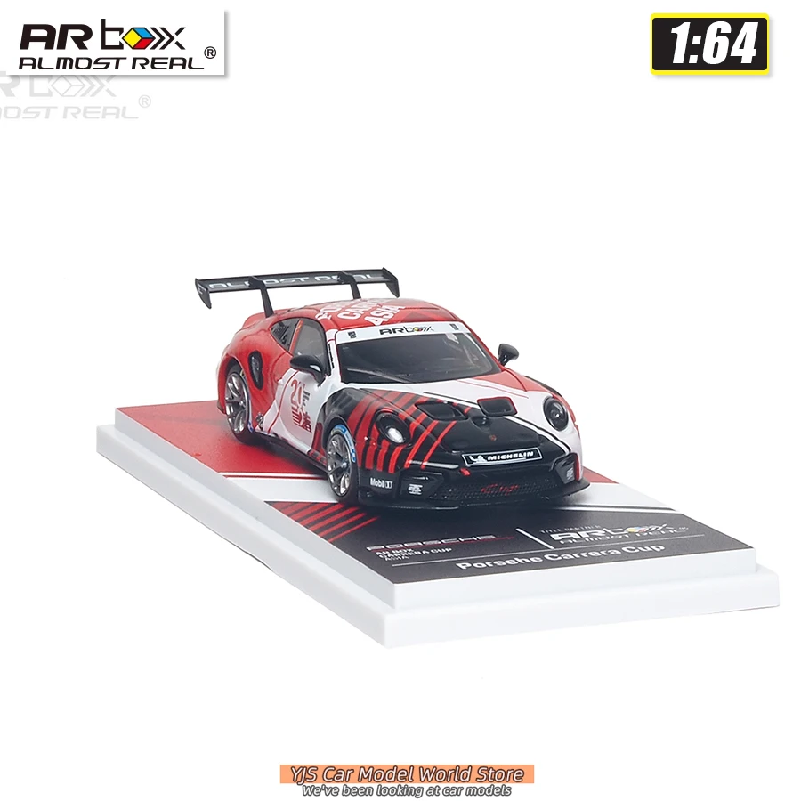 Фото Модель AR BOX из литого металла 1/64 Porsche 911 Cup Asia - Porsche Carrera Cup 2026 Hero Car, коллекционная модель автомобиля №3