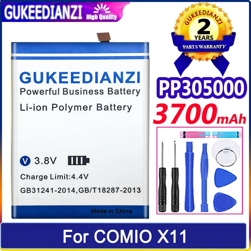 Аккумулятор GUKEEDIANZI PP305000 3700mAh для COMIO X11 мобильный телефон Bateria