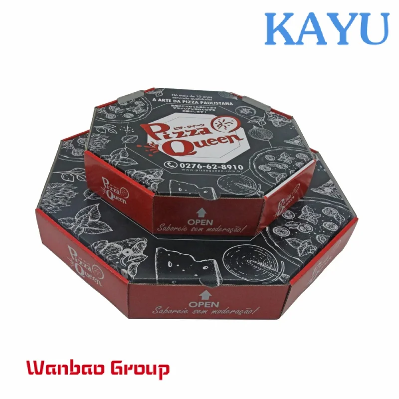 Bulk Box Wholesale High Quality CMYK Printing Custom Size Packaging Box Hexagon 24inch Pizza Box