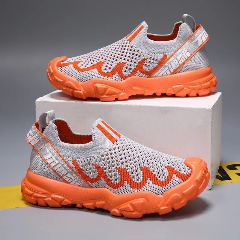 

Кроссовки Детские с противоскользящей мягкой подошвой, повседневная спортивная обувь на плоской подошве для девочек и мальчиков