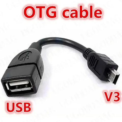 Тест перед отправлением USB A Female to Mini USB B Male Кабель-адаптер 5P OTG V3 Порт Кабель для передачи данных для автомобильного аудио-планшета для MP3 MP4