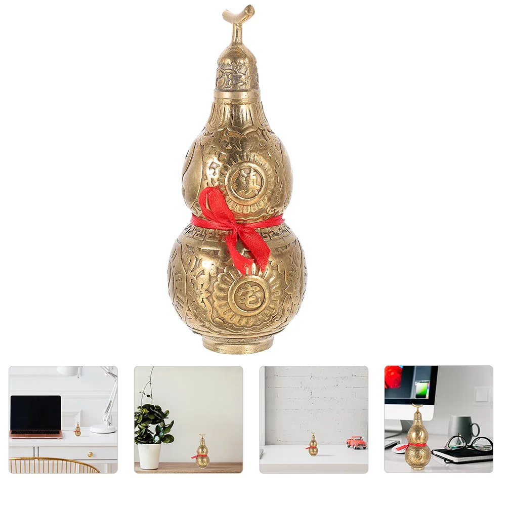

Kids Cars Toy Metal Gourd Ornament Brass Decor Wu Figurine Chinoiserie Ornaments Decorative Gourd Dash Board Gourd Ornaments