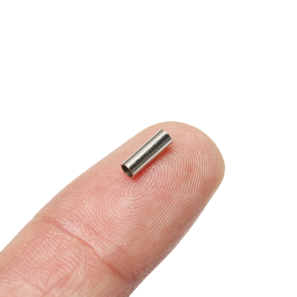 100 шт. черные/серебряные круглые медные рыболовные трубки |