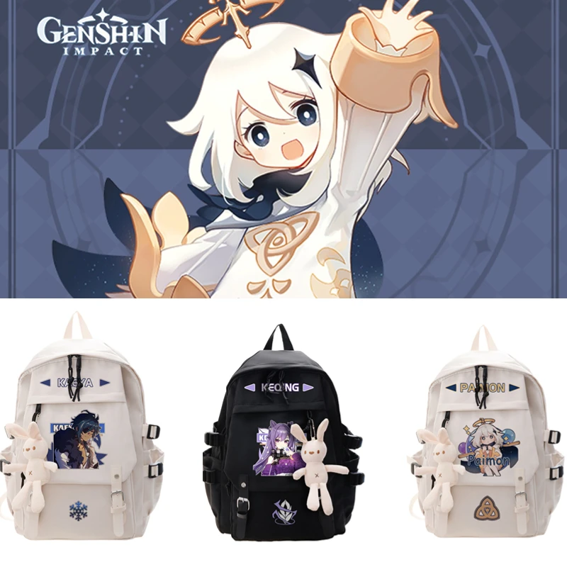 

Genshin Impact Backpack Anime Cosplay Students School Bag Klee Cartoon Bookbag Laptop Travel Rucksack For Kids Boys Girls Women