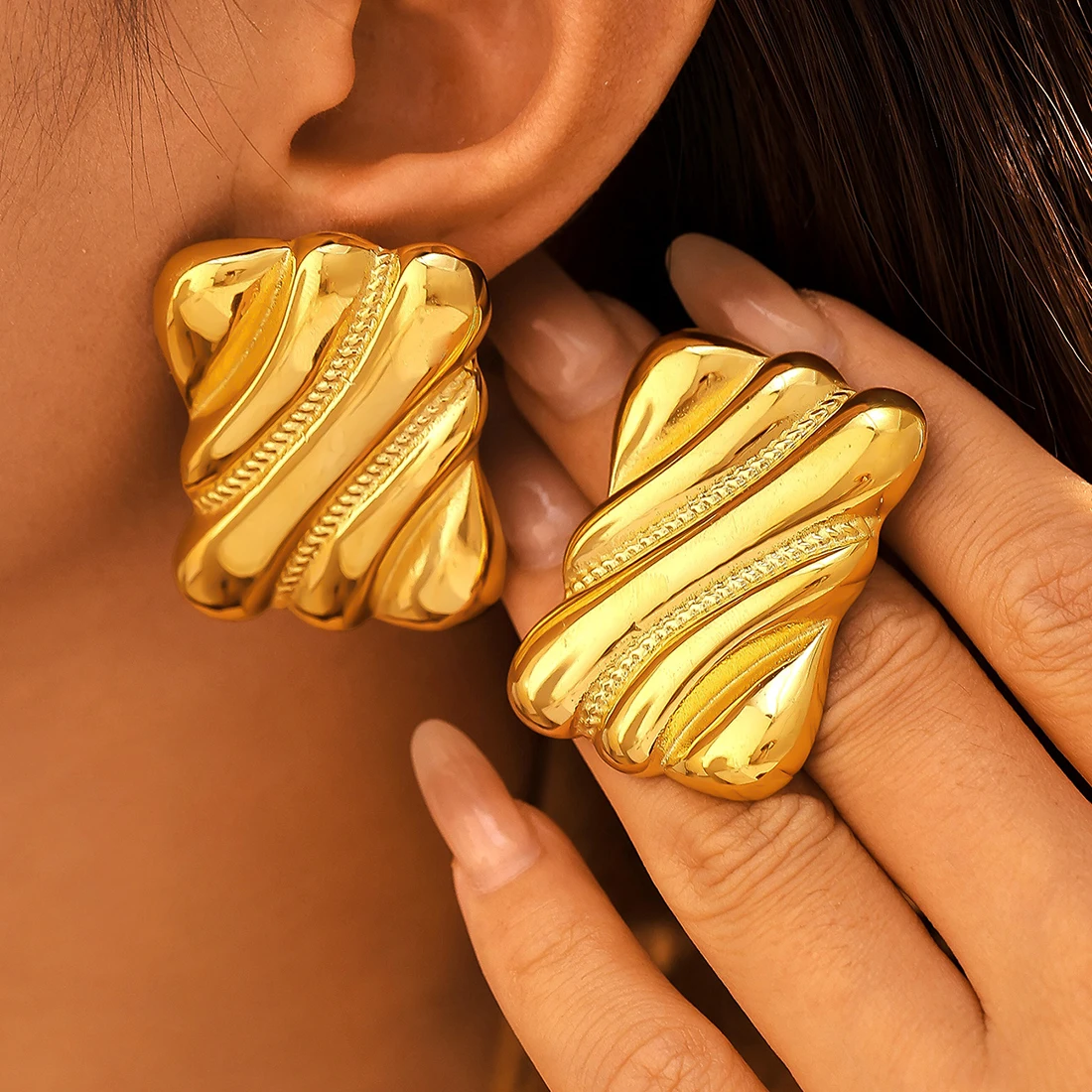 Серьги-Ловец глаз из нержавеющей стали для женщин водонепроницаемые