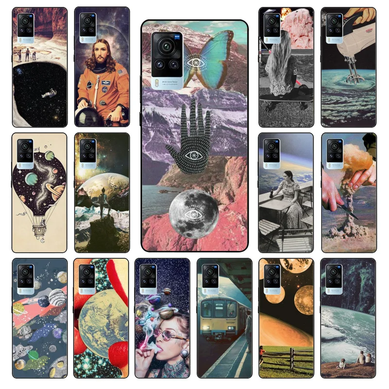

Art Aesthetic Trippy Phone Case for VIVO V21e V20 SE V2023 V15 Pro V21 V19 V17 Neo 1819 1915 1907 1906 X60 Pro X50