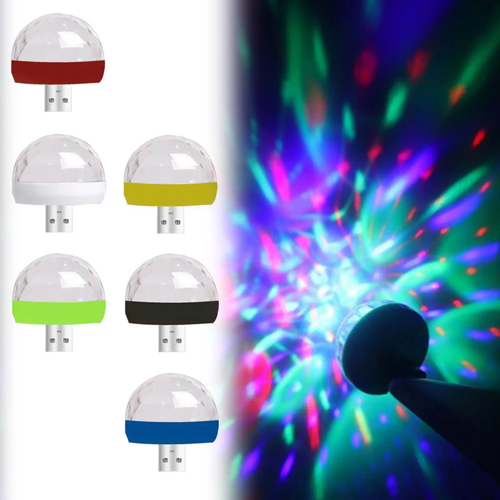 

Миниатюрный светодиодный кристаллический ночник с USB, цветной атмосферный светильник для дискотеки, DJ, сценическое освещение, праздничное украшение для дома