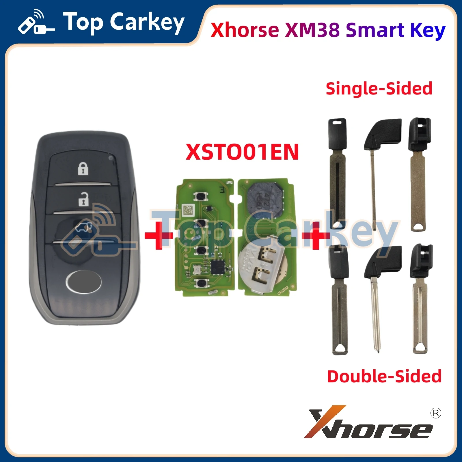 

Xhorse XSTO01EN Универсальный смарт-ключ VVDI TOY.T XM38 4D 4A 8A чип с корпусом ключа для Toyota Land Cruiser Prado