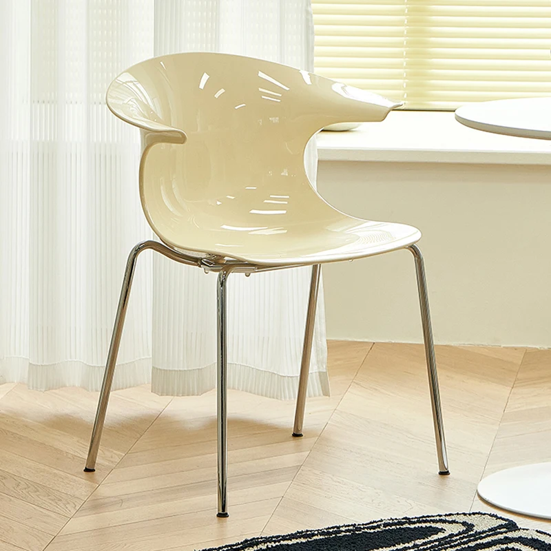 

Designer Modern Dining Chairs Nordic Lounge Minimalist Bedroom Chair Ergonomic Plastic Silla Nordica Library Furniture WWH40XP