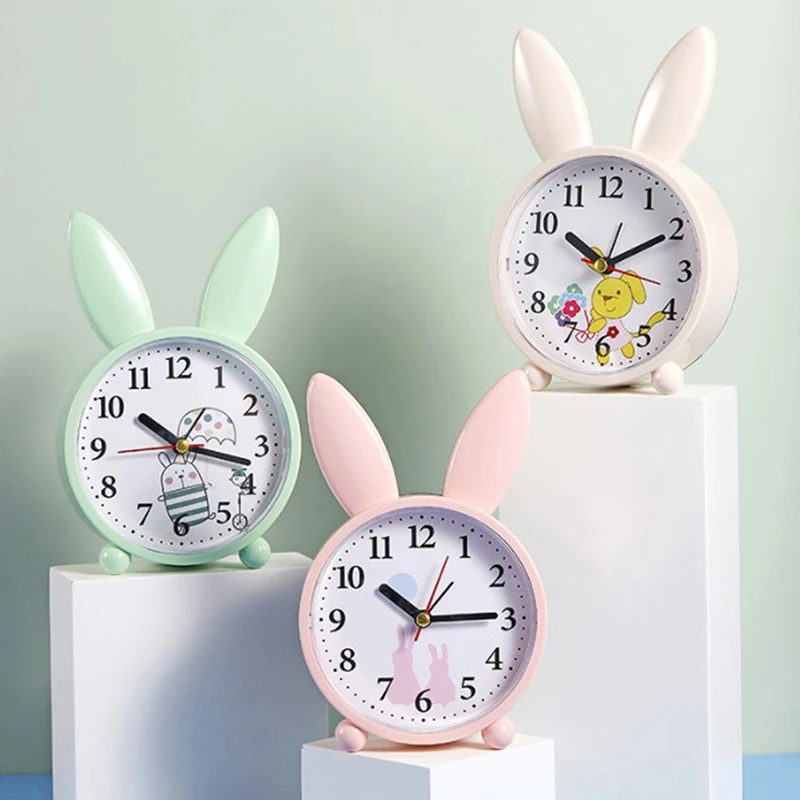 Bedroom Bedside Decoration Simple Mute Small Alarm Clock Student Alarm Clock Gift Desk Decoration 1pc