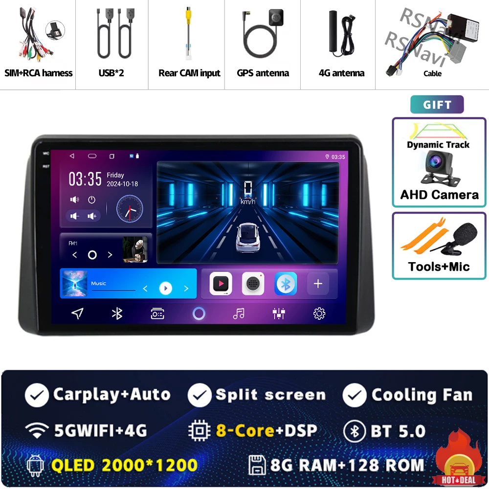 

Автомобильное радио Carplay Android 15 для Chrysler Grand Voyager 5 для Dodge Grand Caravan 2008 2011-2020, GPS, мультимедийное стерео головное устройство