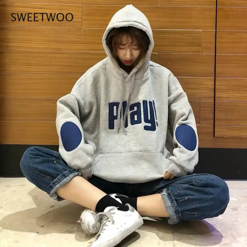 

Fleece Hoodie Women Streetwear Graphic Designer Hoodie 90s Fashion Loose Sweatshirt Winter Clothes Sudaderas Mujer 2022