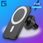 15 Вт магнитное беспроводное автомобильное зарядное устройство с креплением для iPhone 12 13 Pro Max, магнитный автомобильный держатель для телефона с беспроводной зарядкой для iPhone 12 Mini