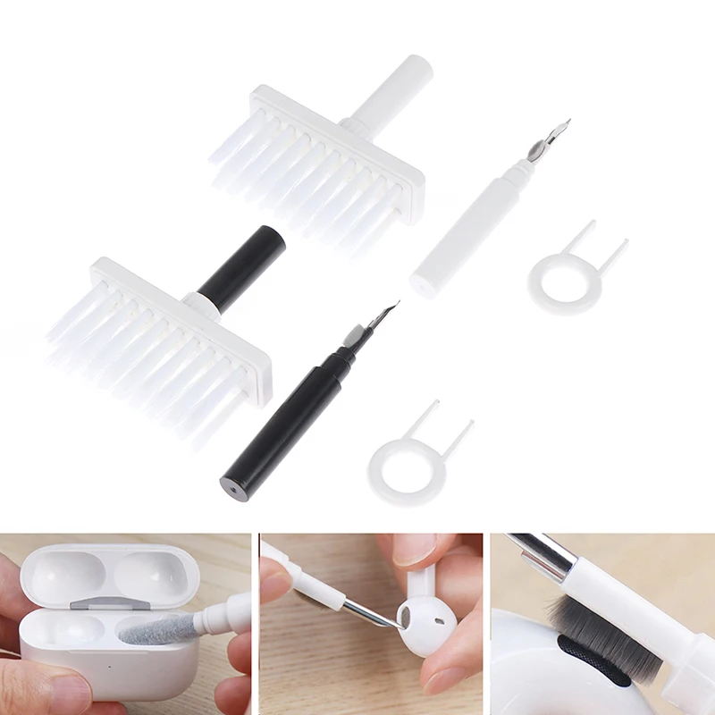 

5 IN 1 Set Keyboard Cleaner Earphone Dust Cleaning Brush Home Tools Keycap Puller Kit Computer Accessories Cleaning Supplies