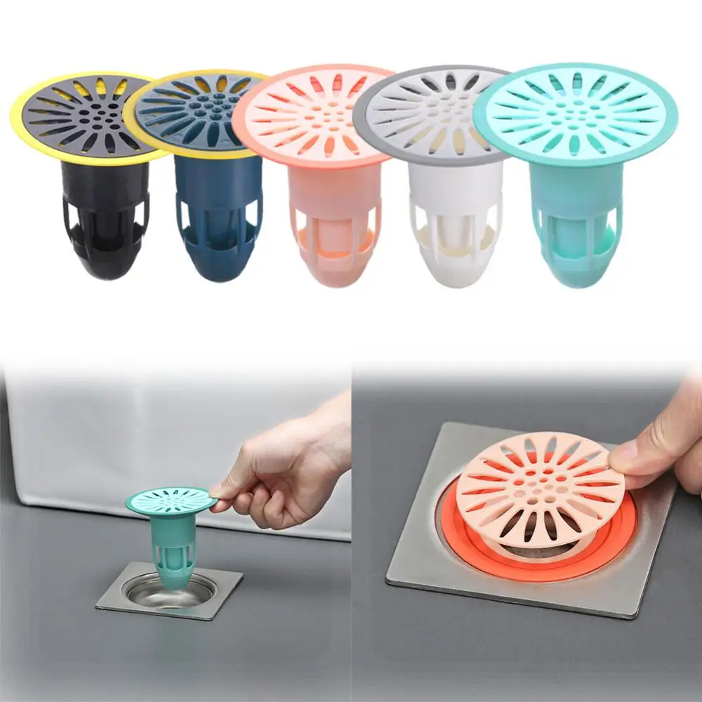 New Bath Shower Floor Strainer Cover Plug Trap Siphon Sink Kitchen Bathroom Water Drain Filter Insect Prevention Deodorant