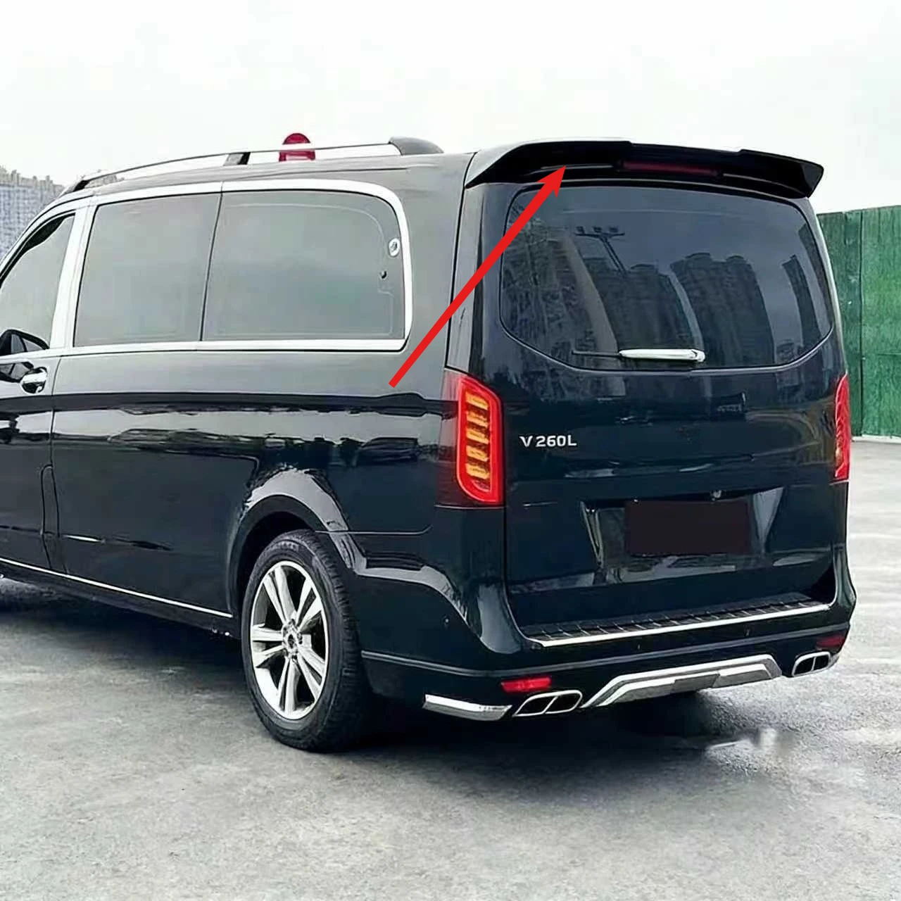 Фото Спойлер на крышу ABS для Mercedes V-Class V260 V260L W447 2016-2023, накладка на заднее стекло, аксессуар для тюнинга автомобиля №1