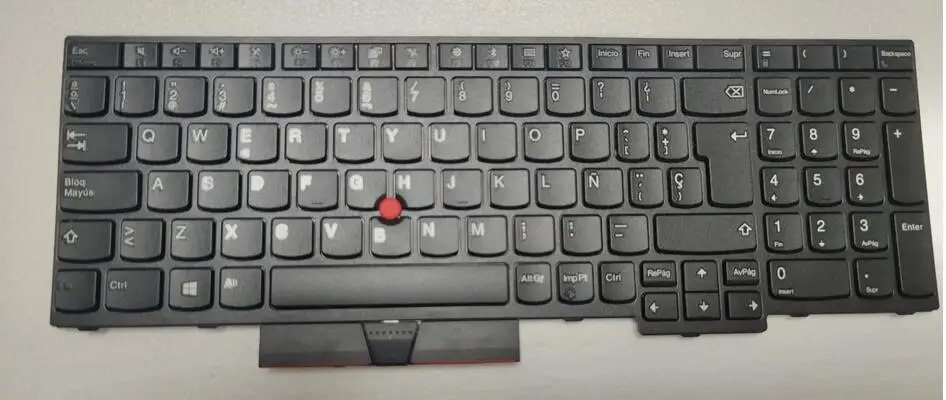 Испанская клавиатура для Lenovo ThinkPad E580 E585 E590 E595 L580 T580S T590 P52 P53 P72 P73 без Черной Рамки с