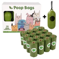 4 rolls pet dog poop bags biodegradable compostable eco friendly dog waste bags dispenser outdoor degradable dog excrement bags