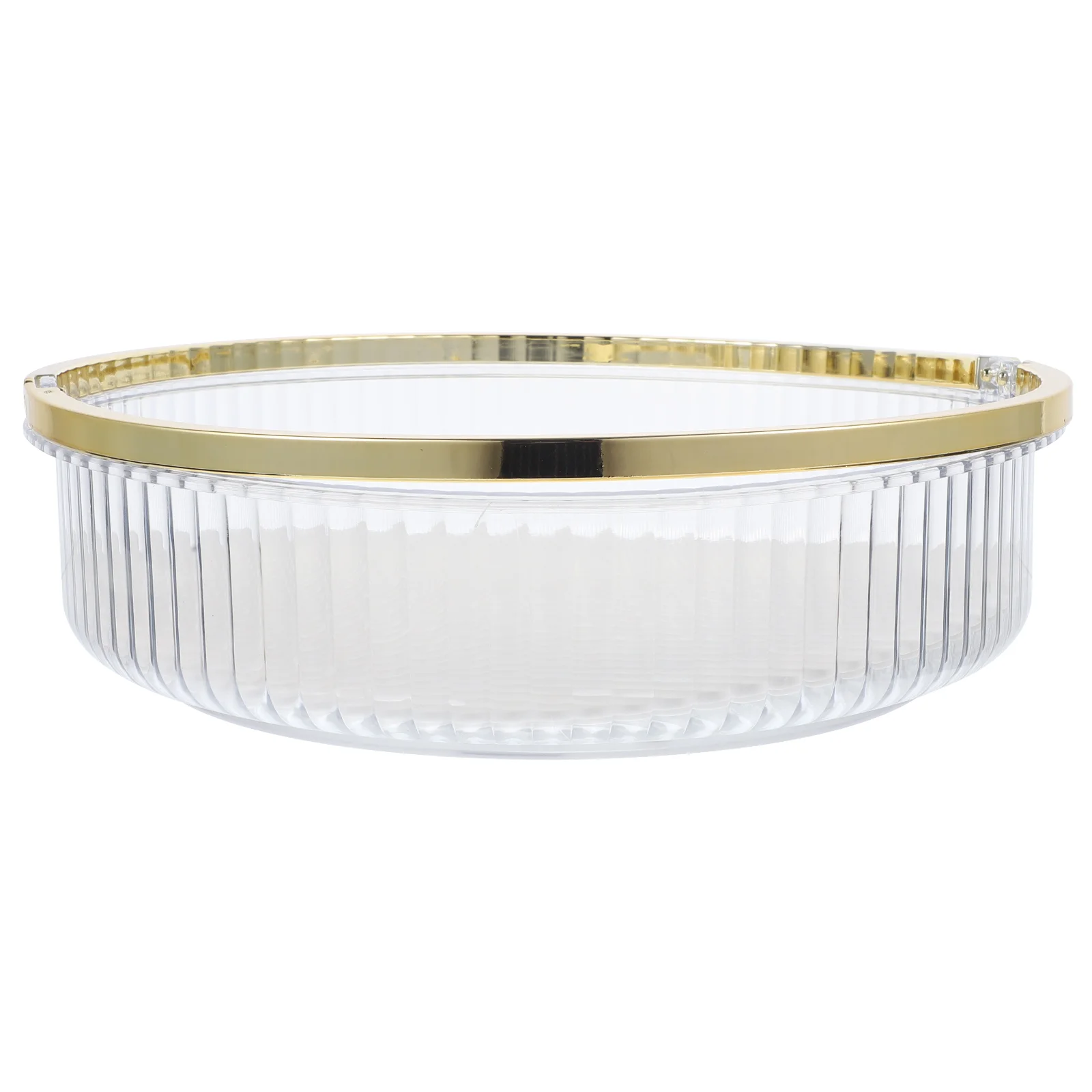 

Rotating Draining Fruit Tray Desktop Bottles Dish Plastic Plate with Handle Rotating Serving Dish