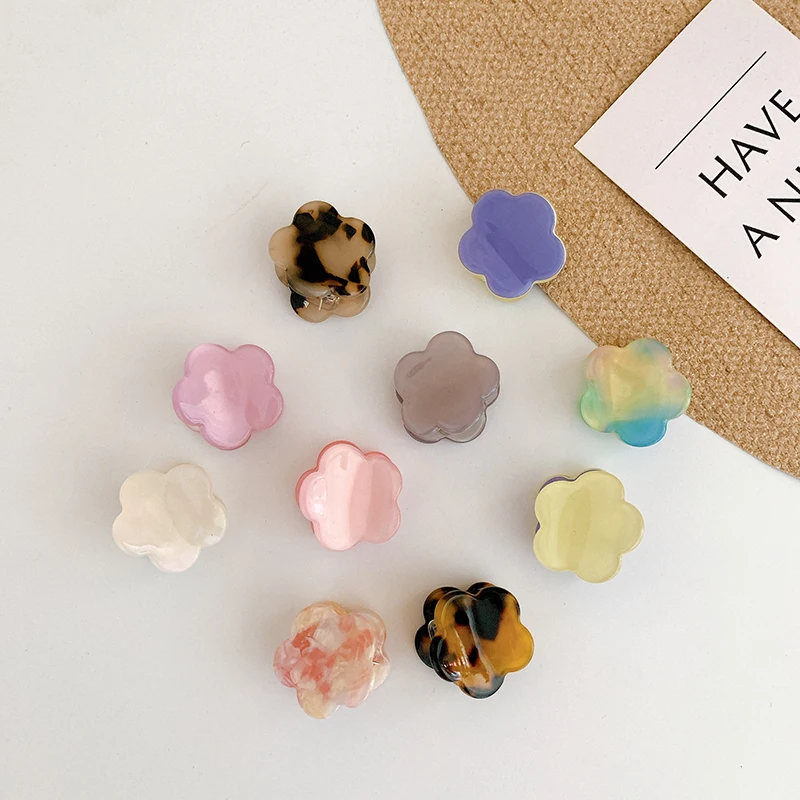 

Summer and Autumn Women's Hair Clips Cute Girls' Flower Clamps Small size Hairpins Girl Headwear Acetic Acid Clips Wholesale