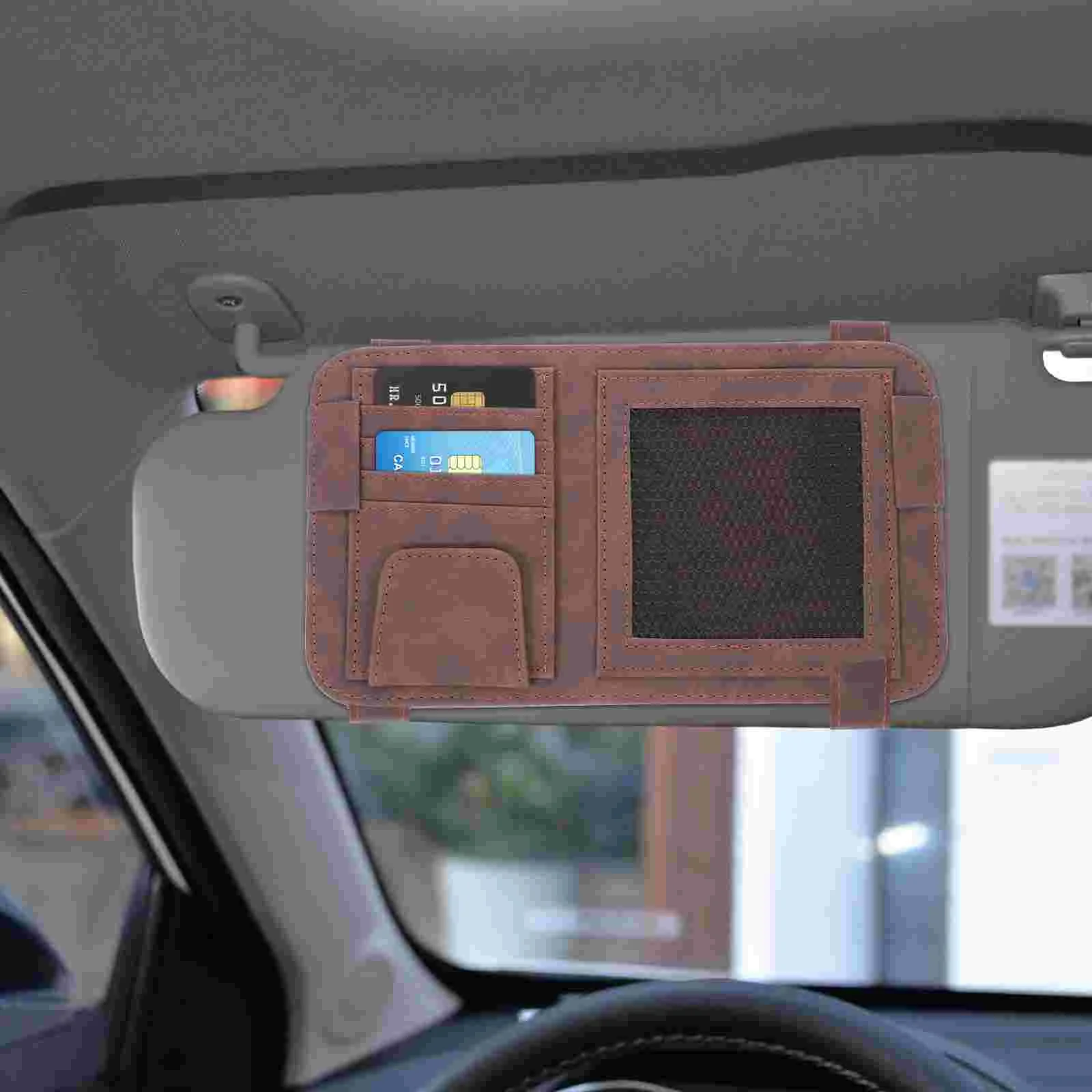 

Interior Vehicle Interior Accessories Eyeglasses Car Visor Storage Pocket Sunglasses Holder For Car Car Visor Organizer