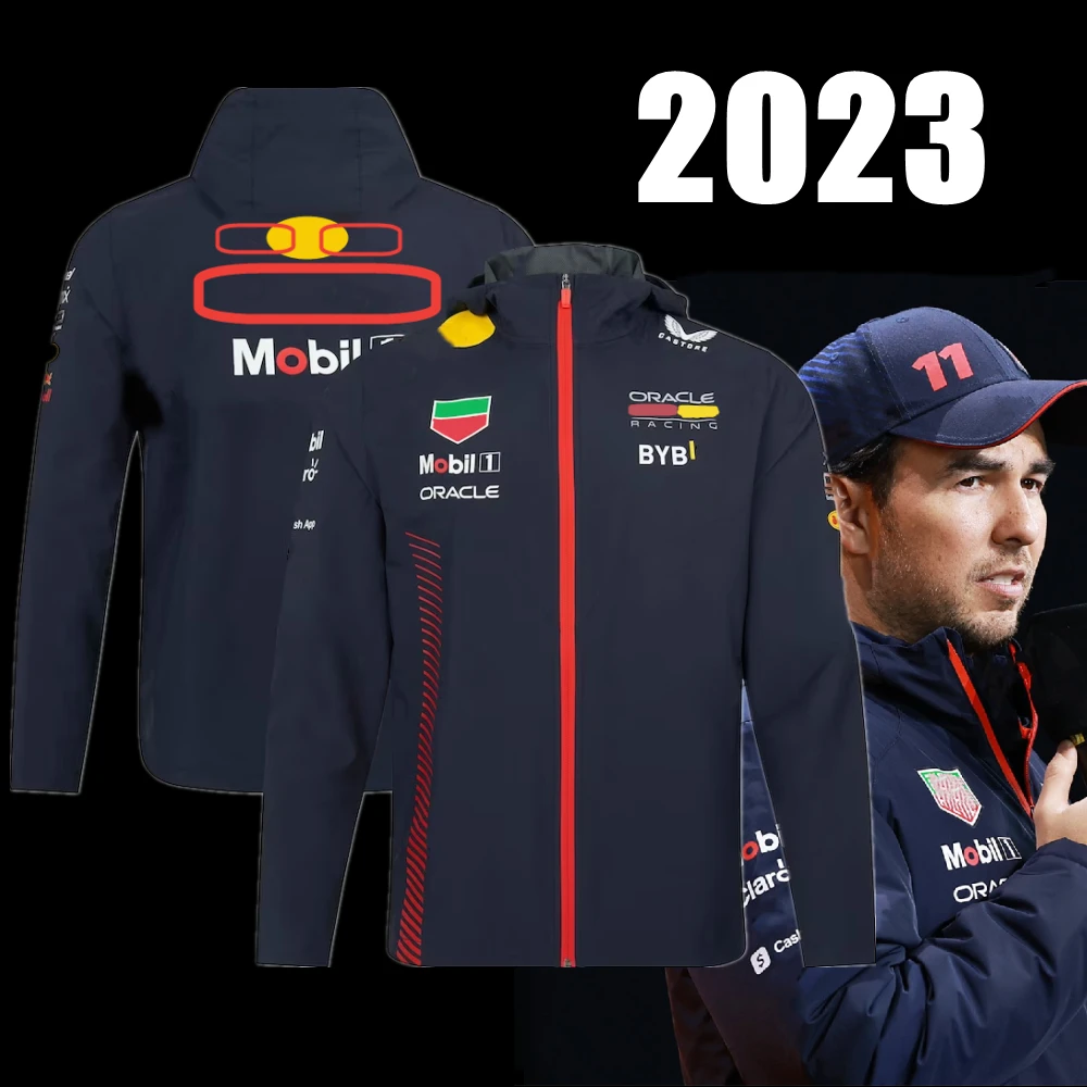 

New Oracle Red Color Bull F1 2023 Team Jacket Uniform Coat Sergio Perez Jacket Formula 1 Racing Suit MOTO Coat Men's Jack