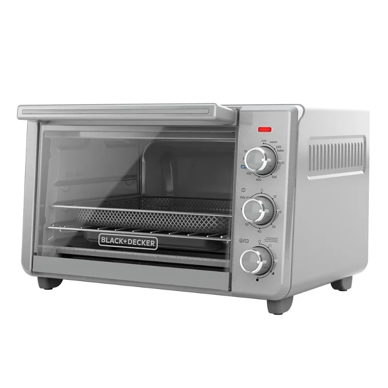 6-Slice Crisp 'N Bake Air Fry Toaster Oven Kitchen Multifunctional Small Roaster For 6 Persons Pizza Bread Toaster Barbecue