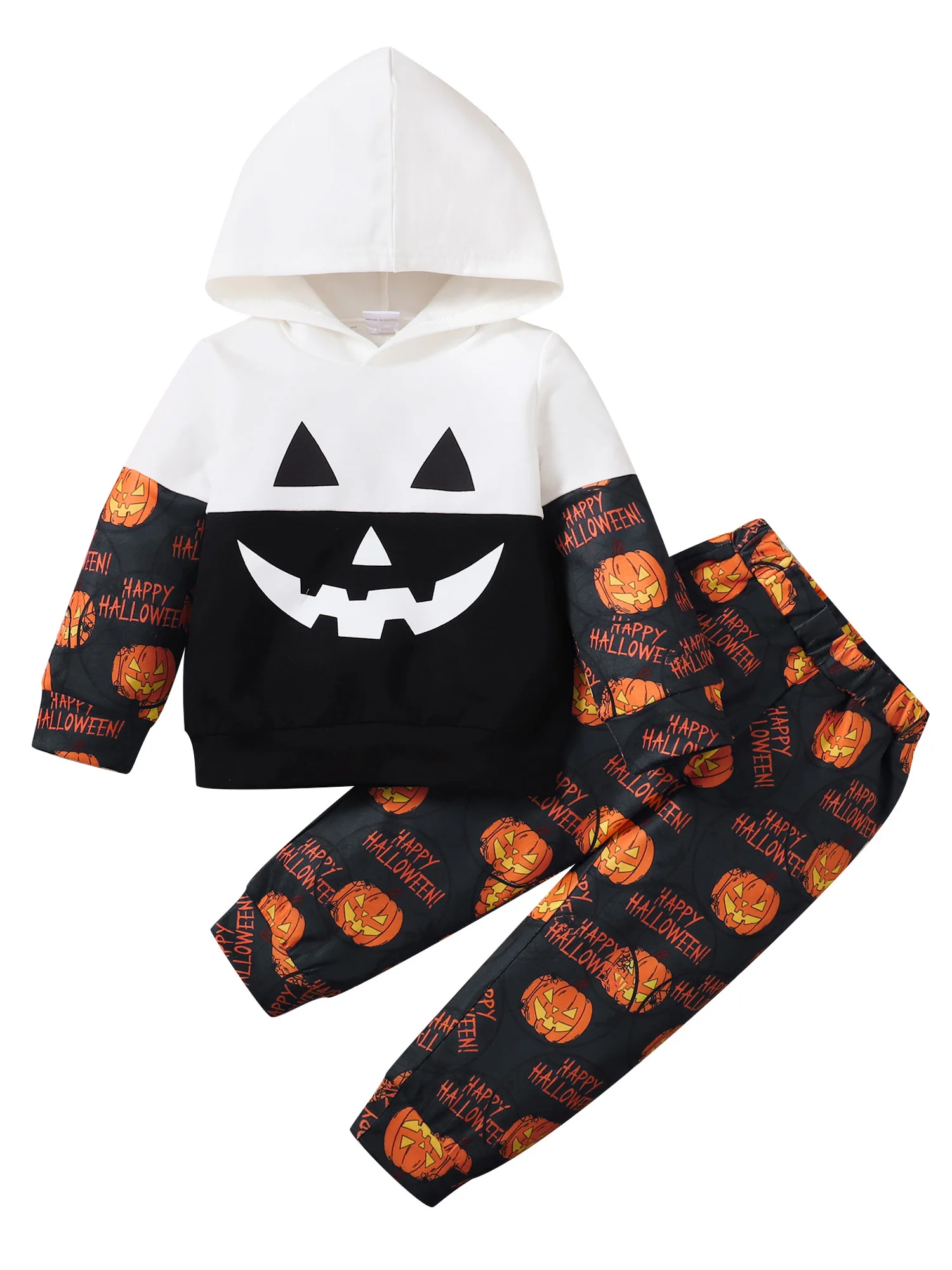 

Halloween Baby Boy Girl Outfit My First Halloween Pumpkin Hoodie and Pants
