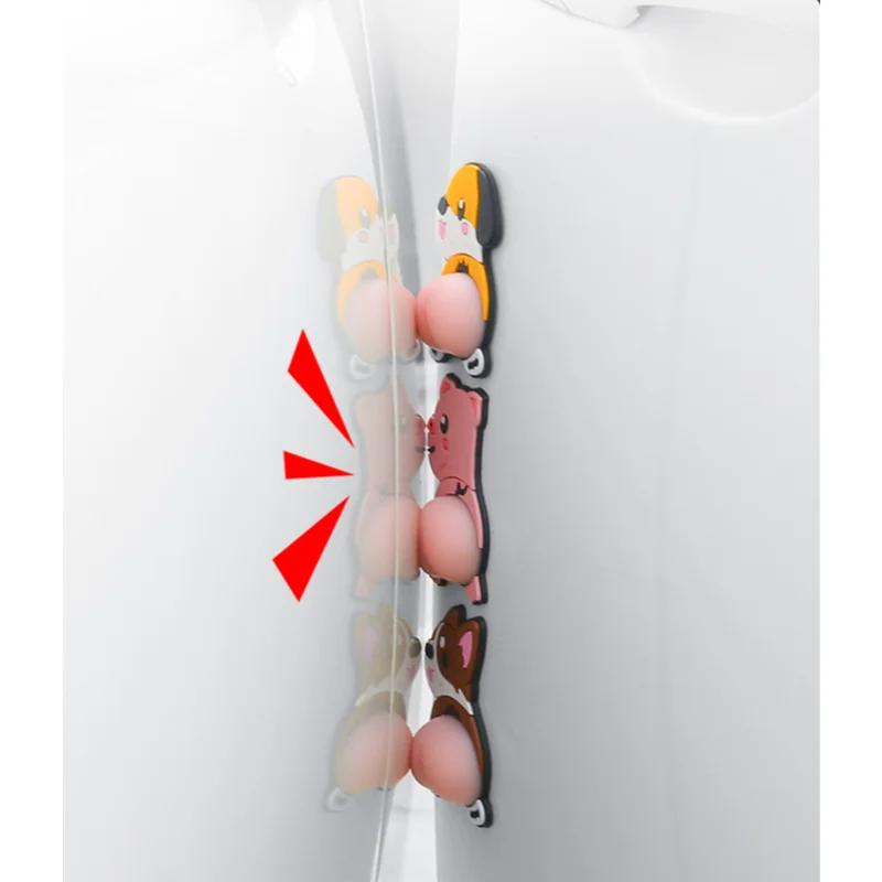 

2PCS Anti Chafing Car Door Protector Anti-Scratch Cute Butt Cartoon Anti-Collision Strip Body Decoration Bumper Lip Protection