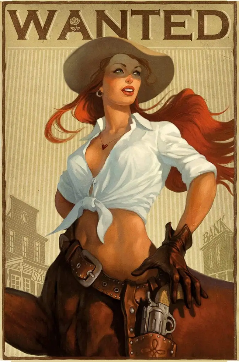 Kexle Occidental Cowgirl Pin Up Girl жестяная вывеска на заказ металлическая 8X12in-Bar кафе ресторан