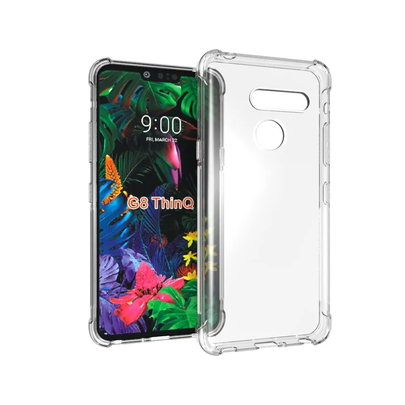 

Для LG G8 ThinQ двойная камера чехол для телефона прозрачный полноразмерный ТПУ четыре угла противоударный силиконовый защитный мягкий чехол