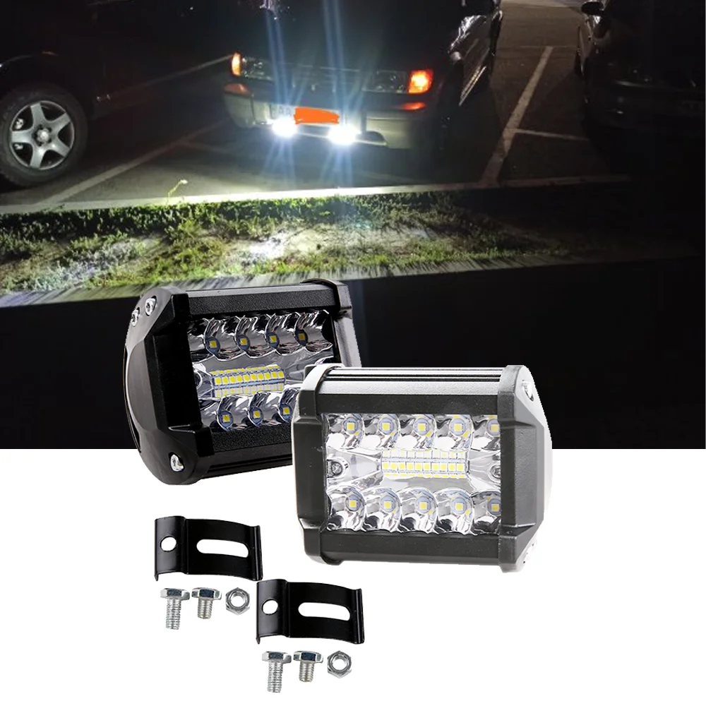 

2 шт. 48 Вт квадратные Противотуманные фары s автомобильные лампы диодсветодиодный фасветильник s SUV грузосветильник фары рабосветильник све...